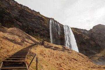 Fototapeta na wymiar Seljalandsfoss waterfall in Iceland