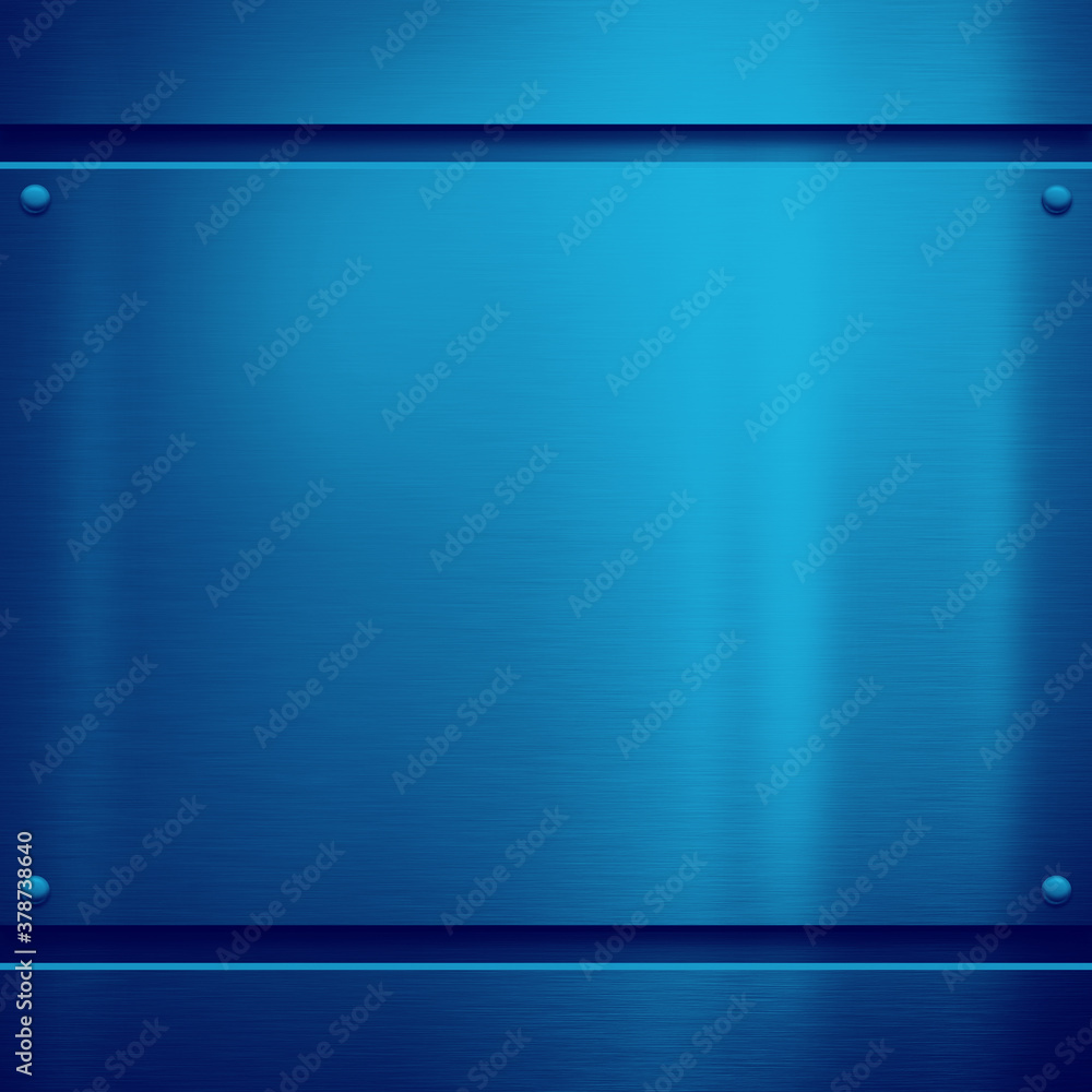 Poster abstract metallic blue design innovation concept layout background. 3d rendering. metallic backgroun