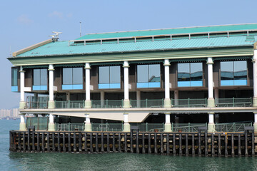 Boat dock inside sea