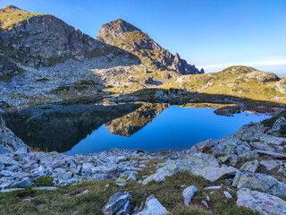 Obraz premium Elenino lake near Malyovitsa peak, Rila Mountain, Bulgaria