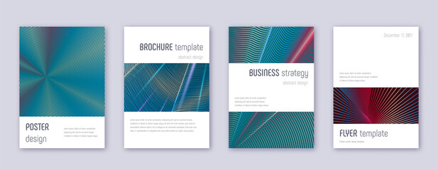 Minimalistic brochure design template set. Red abs