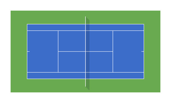 Vecteur Stock Tennis court with net. Top view. | Adobe Stock