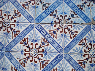 Azulejos de Lisboa - quadrados azuis
