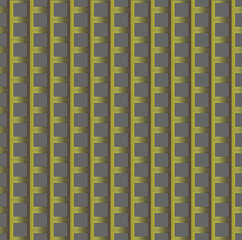 Golden grid pattern from gradient squares on grey background. Seamless texture may use for textile