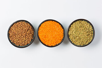 Round lentil heap in studio 