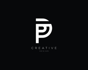 Professional and Minimalist Letter PD Logo Design, Editable in Vector Format