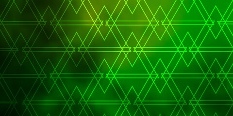 Light Green vector texture with lines, triangles. Smart design in abstract style with gradient triangles. Template for wallpapers.