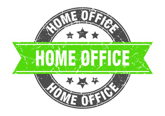 home office round stamp with ribbon. label sign