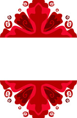 Vector Design of a Red Wood Ornament with a Nature Theme