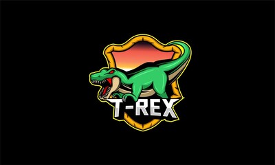 T Rex mascot logo illustration