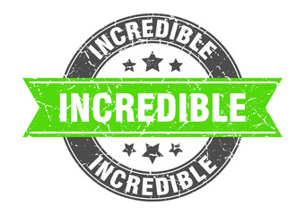 incredible round stamp with ribbon. label sign