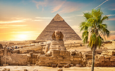 View of great sphinx - obrazy, fototapety, plakaty