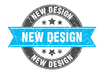 new design round stamp with ribbon. label sign