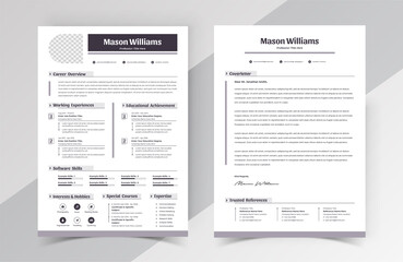 Obraz premium Modern Creative Resume Cv Template