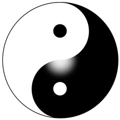 zeichen symbol yin yang verlauf konzept