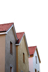 Three houses in a row