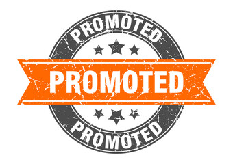 promoted round stamp with ribbon. label sign