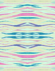 Seamless Zebra Background. Blue Jungle Print. 