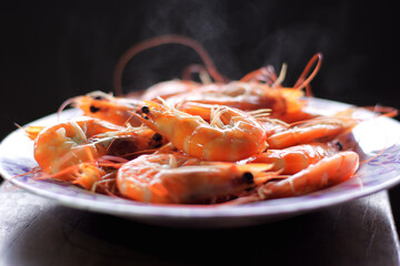 shrimps on a plate