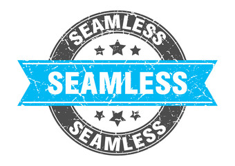 Obraz premium seamless round stamp with ribbon. label sign