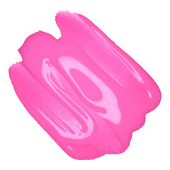 Smear lipstick on white background. Beauty and cosmetics background. Vector banner, label, tag with brush stroke hand painted acrylic oil stain background.