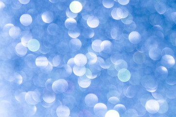 blue abstract bokeh background, creative design. holiday decoration.