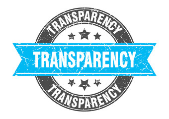 transparency round stamp with ribbon. label sign