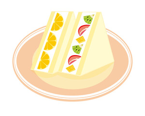 フルーツサンドとサンドウィッチのベクターイラスト Bread Wall Mural Bre Nisi