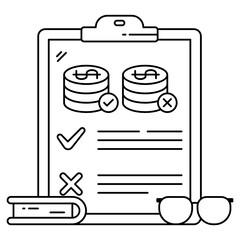 
Trendy vector design of profit loss statement icon
