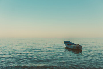 Boat on the sea in Dahab at Sinai, Egypt