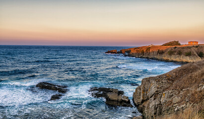 sunset over the black sea