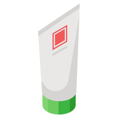 
Spa products, shower gel bottle isometric icon vector 
