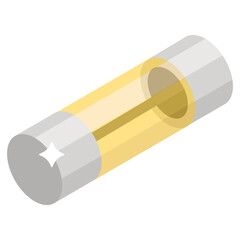 
Motherboard circuit accessory, isometric icon of transparent vacuum diode vector design

