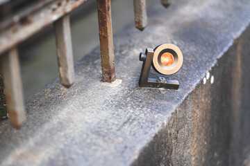 Measuring instrument of a construction site for geotechnical measurements