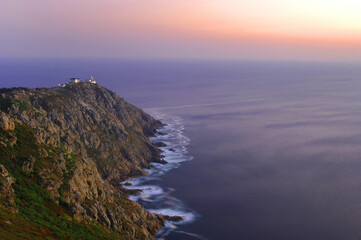 sunset at the Finisterre Lighthouse, Galicia
