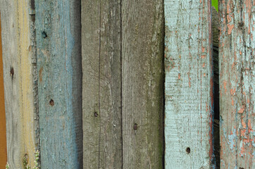 Old wooden surface. Damaged wooden planks. Soft focus picture.