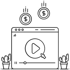 
Making money icon in modern flat style 
