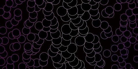 Dark Purple, Pink vector texture with disks. Modern abstract illustration with colorful circle shapes. Design for posters, banners.