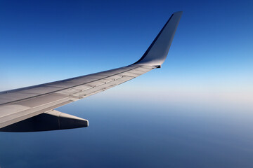 Fototapeta premium Airplane wing view