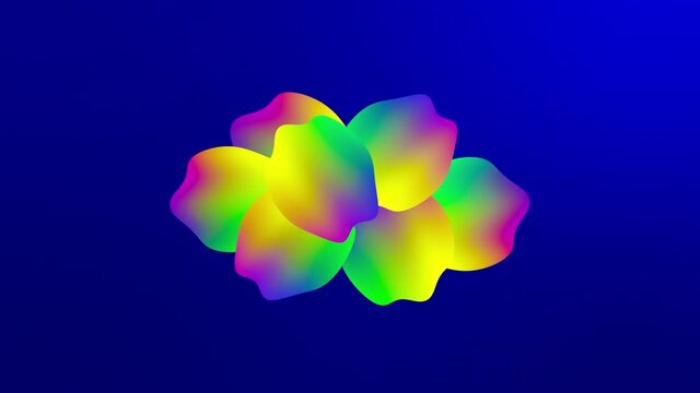 Seamless rotating colorful apple background. Slow-motion design.