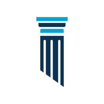 Colorful Lawyer Logo Piller art for any Law Firm