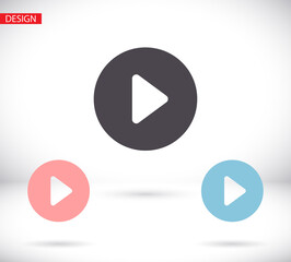button player vector icon. lorem ipsum Flat Design JPG