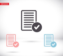 document tick vector icon. lorem ipsum Flat Design JPG