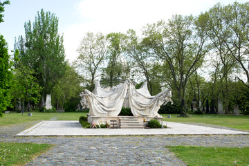 The old historic grave and funeral monument of the Kerepesi Cemetery or Fiume Road National...
