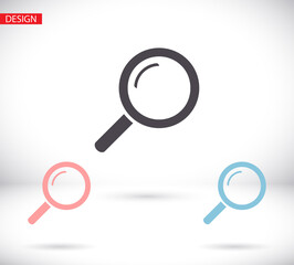 search magnifying glass icon. lorem ipsum Flat Design JPG