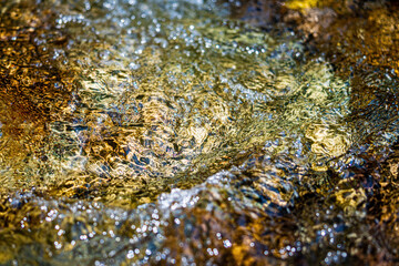 River water with blurred abstract background