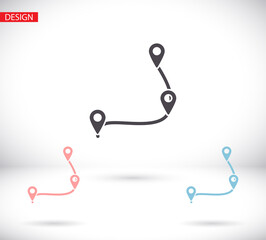 Map localization icon. lorem ipsum Flat Design JPG