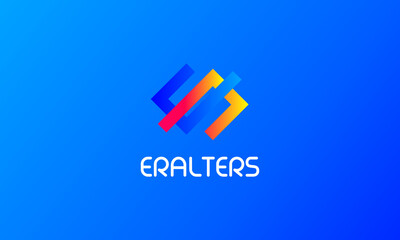 E icon vector logo design template editable