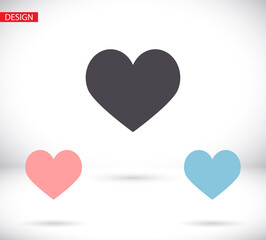 Heart icon vector 10 eps design. lorem ipsum Flat Design JPG