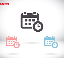 calendar 1 icon vector 10 eps design. lorem ipsum Flat Design JPG